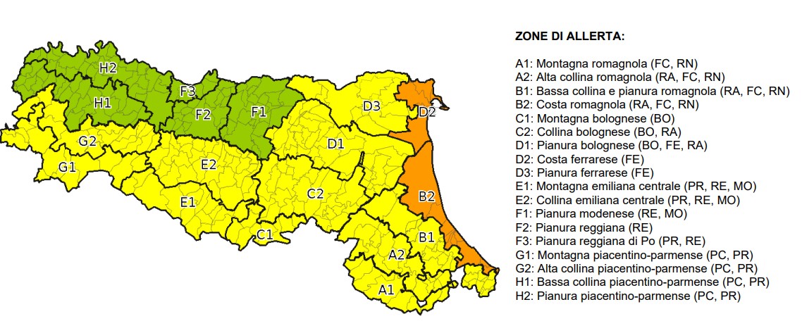 allerta meteo emilia romagna 5 ottobre