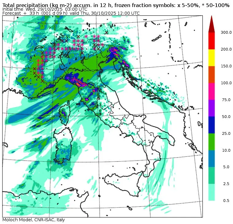 allerta meteo giovedì 30 mattina