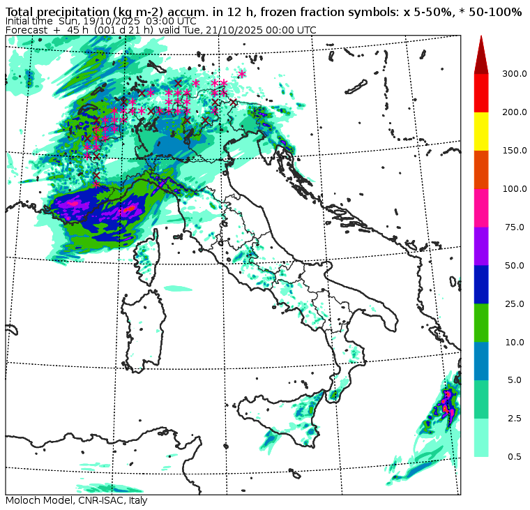 allerta meteo lunedì 20 ottobre sera