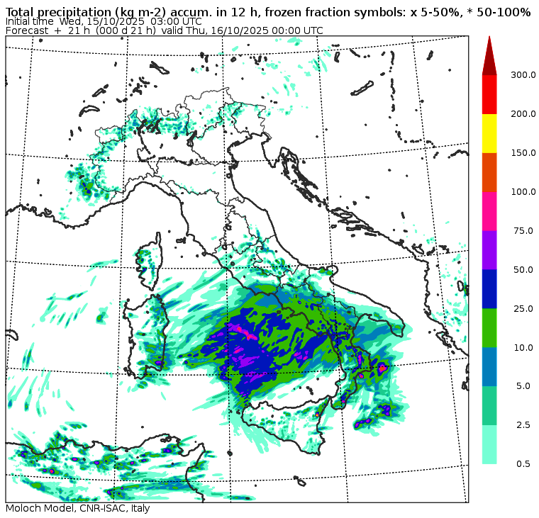 allerta meteo mercoledì 15 ottobre sera