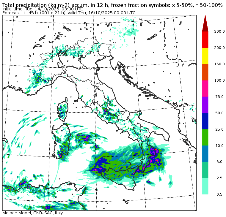 allerta meteo mercoledì 15 ottobre sera