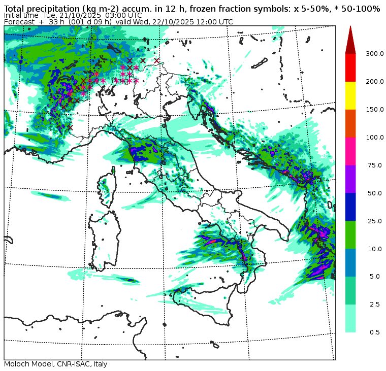 allerta meteo mercoledì 22 ottobre mattina