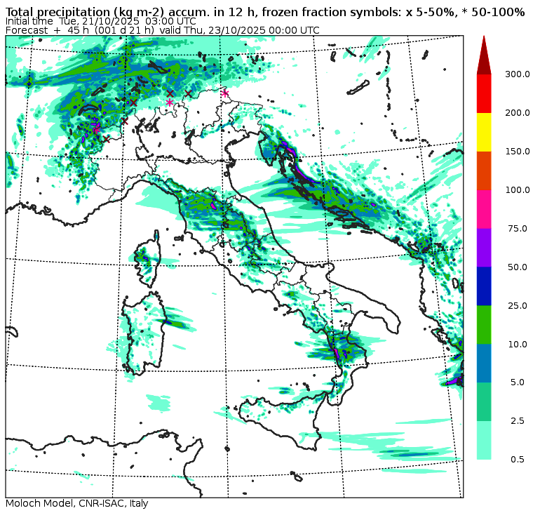 allerta meteo mercoledì 22 ottobre sera