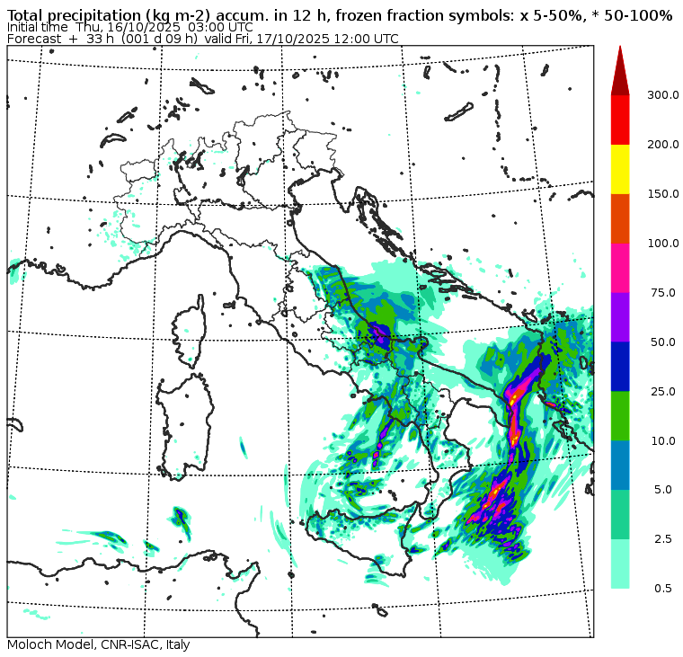 allerta meteo venerdì 17 ottobre mattina