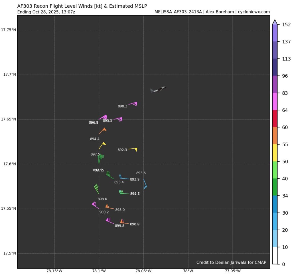 cacciatori uragani uragano melissa