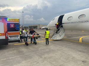 doppio trasporto sanitario d'urgenza dell'Aeronautica Militare Catania