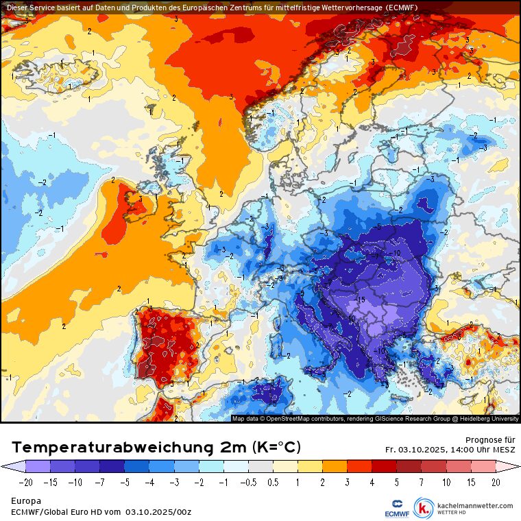 freddo balcani 3 ottobre 2025