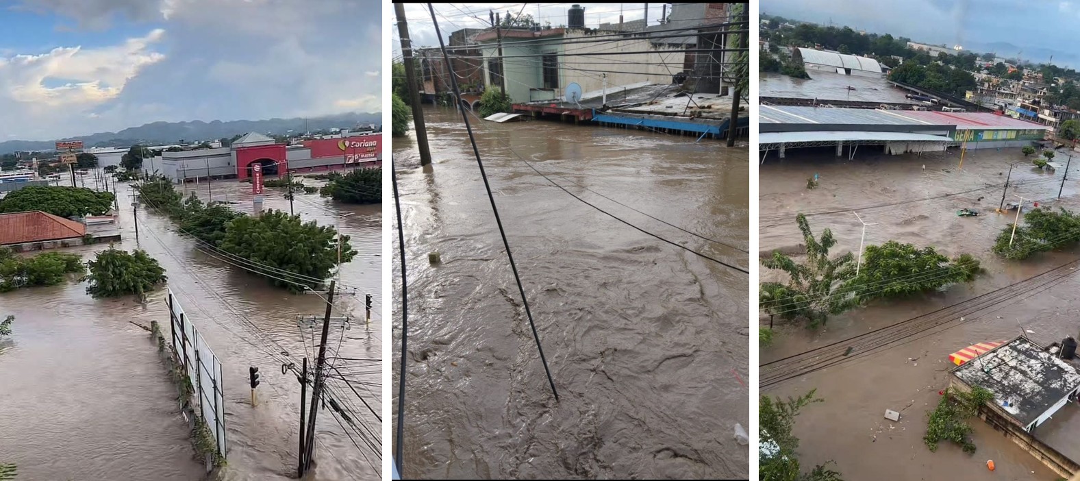 Maltempo Messico, gravi inondazioni a Poza Rica e Álamo: strade, case sommerse e persone bloccate sui tetti | FOTO