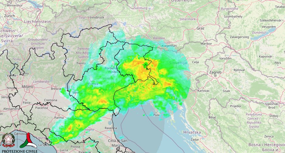 maltempo oggi toscana emilia romagna veneto friuli venezia giulia
