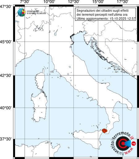 mappa hai sentito il terremoto