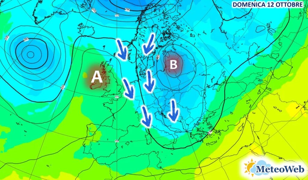 previsioni meteo freddo domenica 12 ottobre