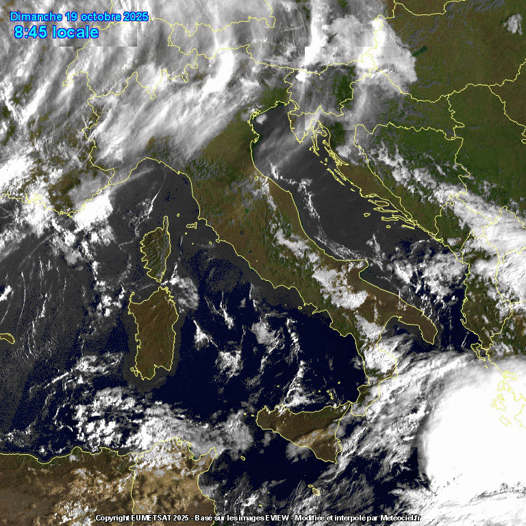 satellite meteo italia domenica 19 ottobre