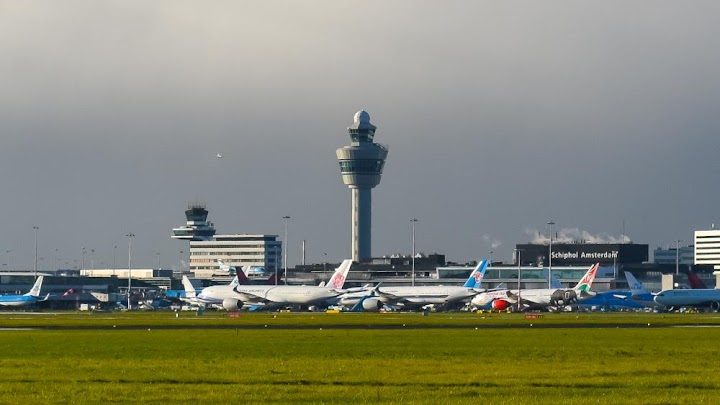 Schiphol vento forte amsterdam