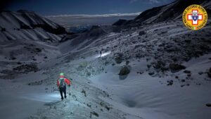 soccorso alpino maiella neve notte