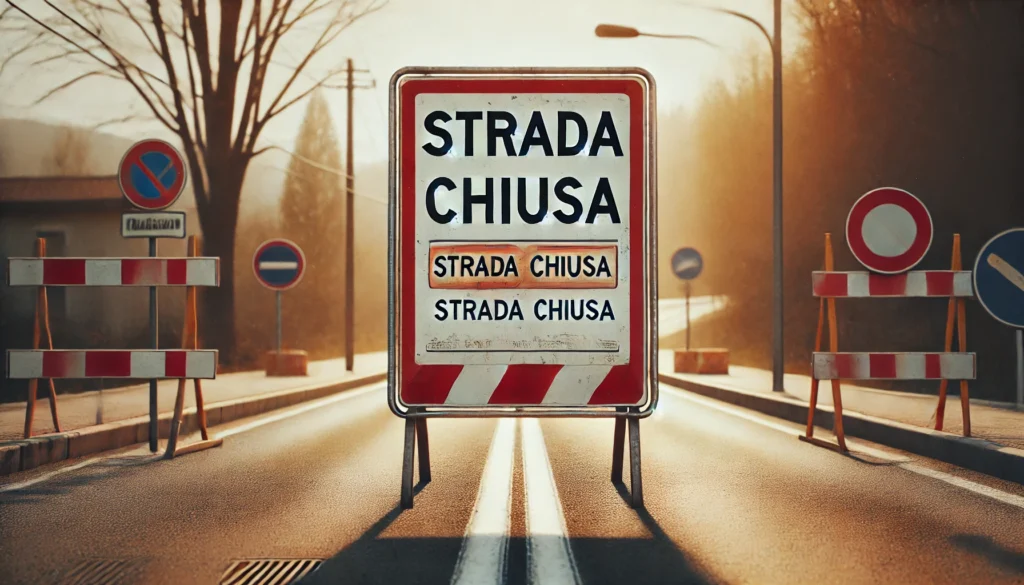 strada chiusa