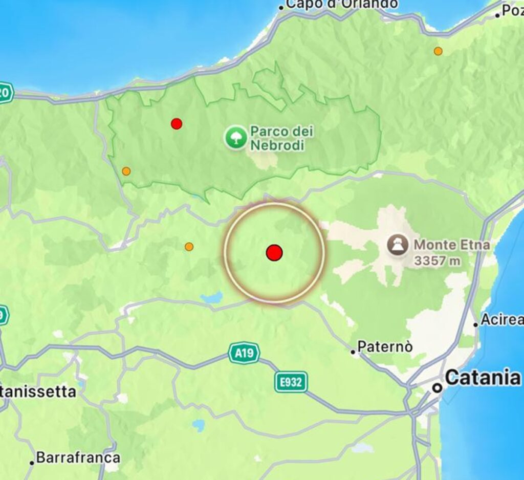 terremoto bronte sicilia