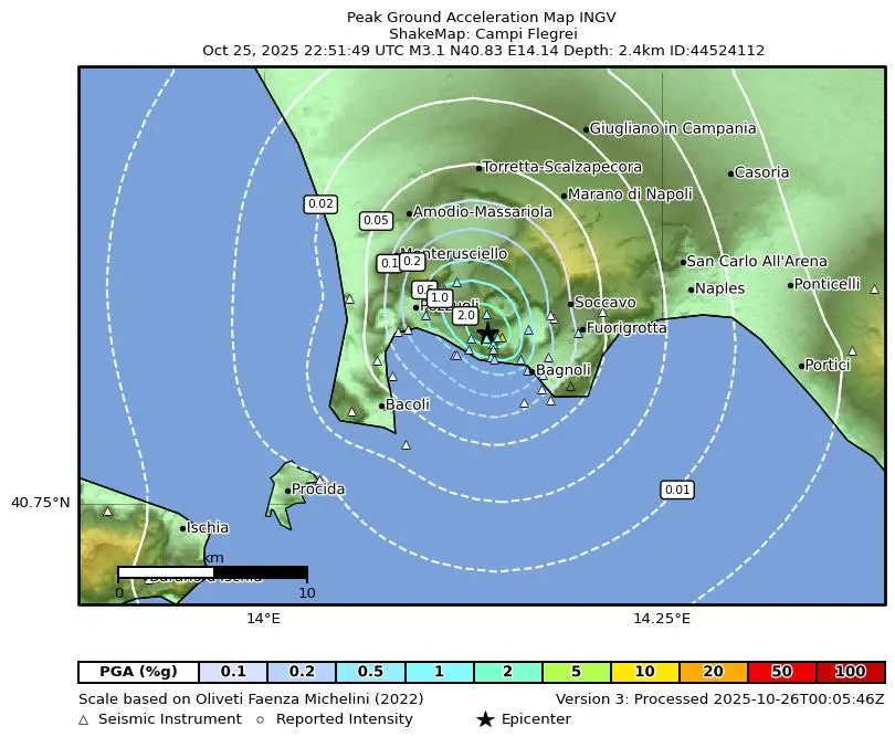 terremoto campi flegrei pozzuoli