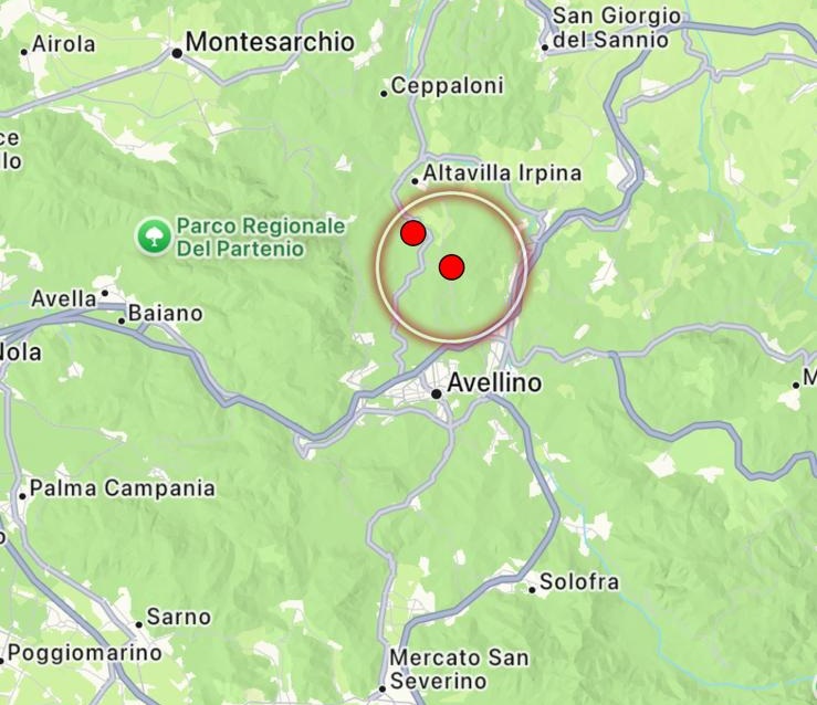 terremoto grottolella campania