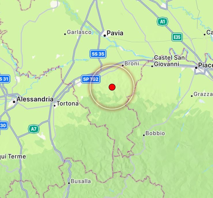 terremoto montalto pavese lombardia