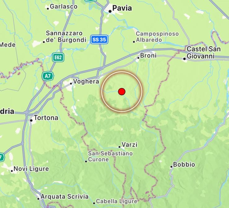 terremoto montalto pavese lombardia