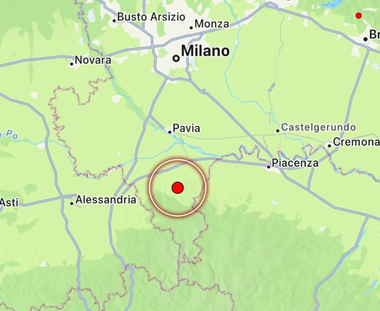 terremoto montalto pavese lombardia