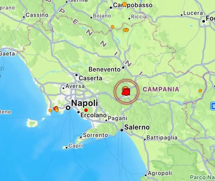terremoto montefredane campania