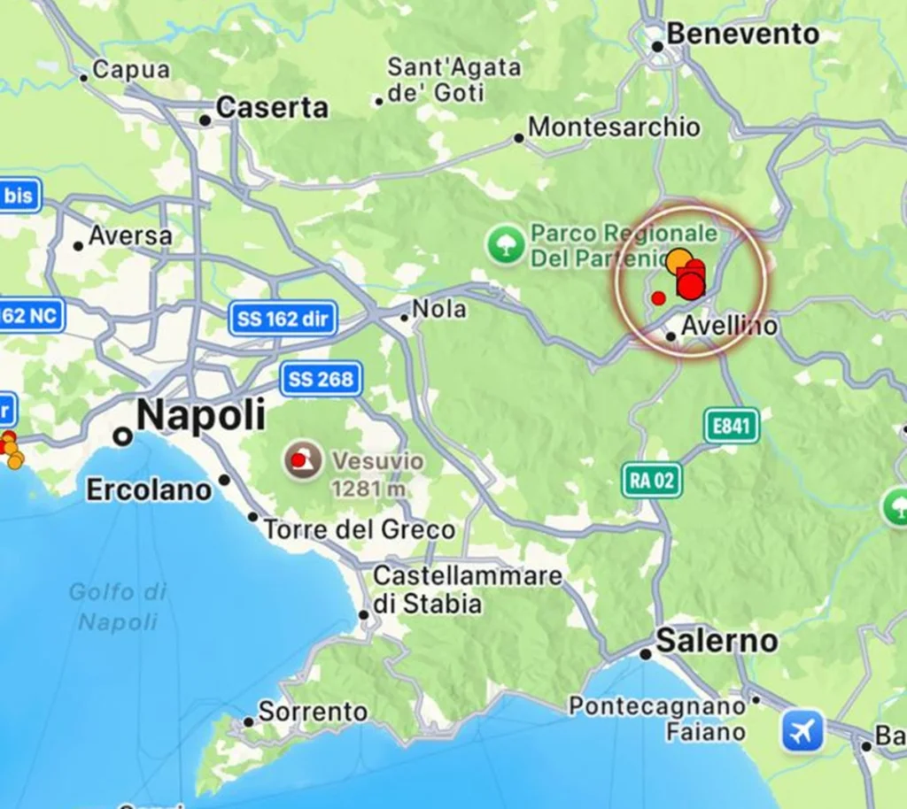 terremoto montefredane campania