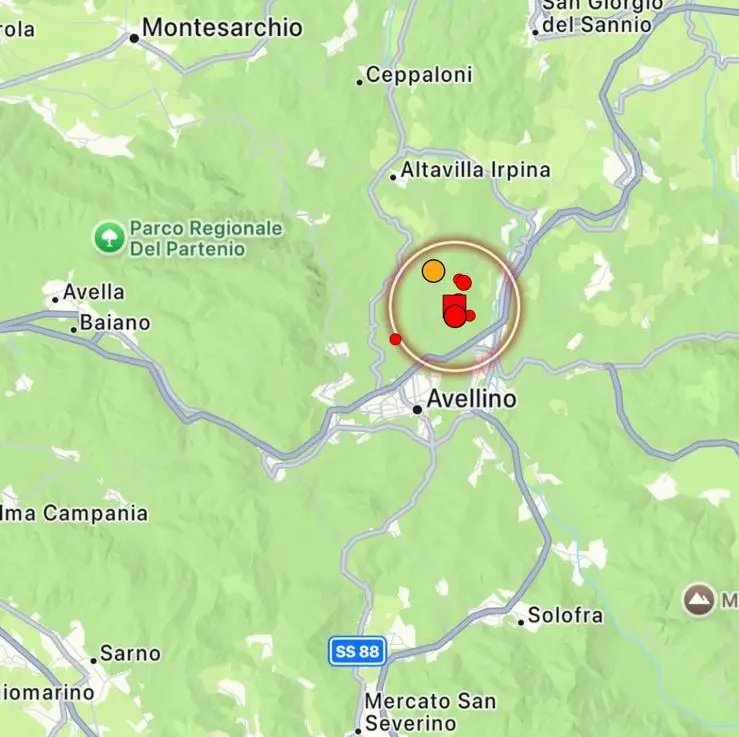 terremoto montefredane campania