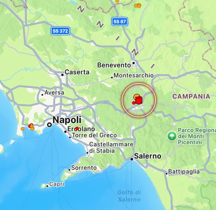 terremoto montefredane campania