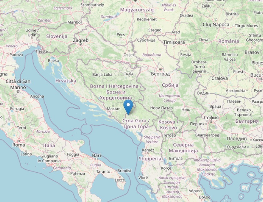 terremoto montenegro