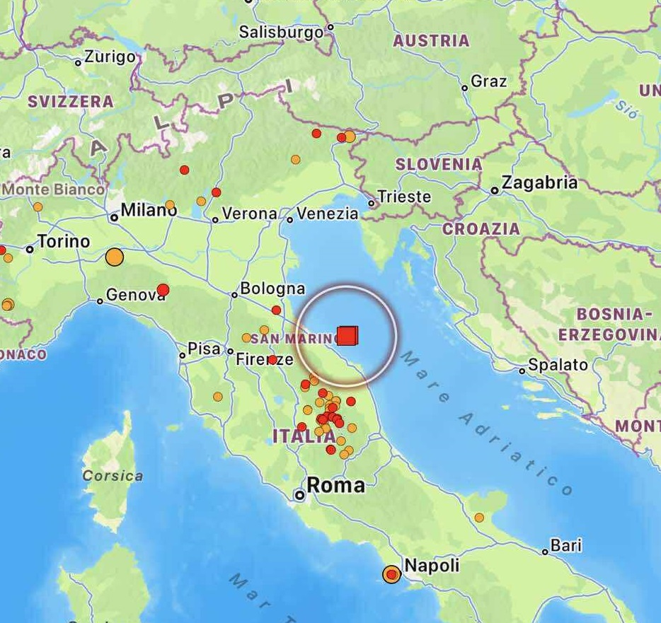 terremoto oggi pesaro ancona marche