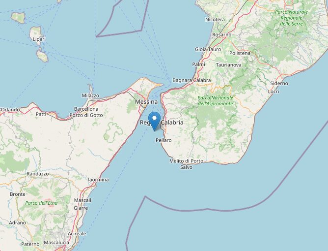 terremoto oggi stretto messina reggio calabria