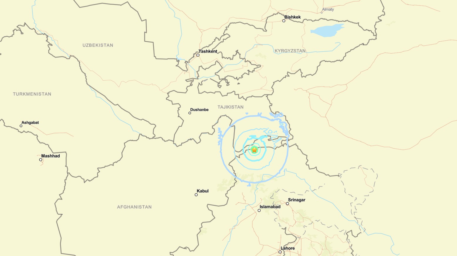 Forte scossa di terremoto al confine Pakistan-Afghanistan | DATI e MAPPE