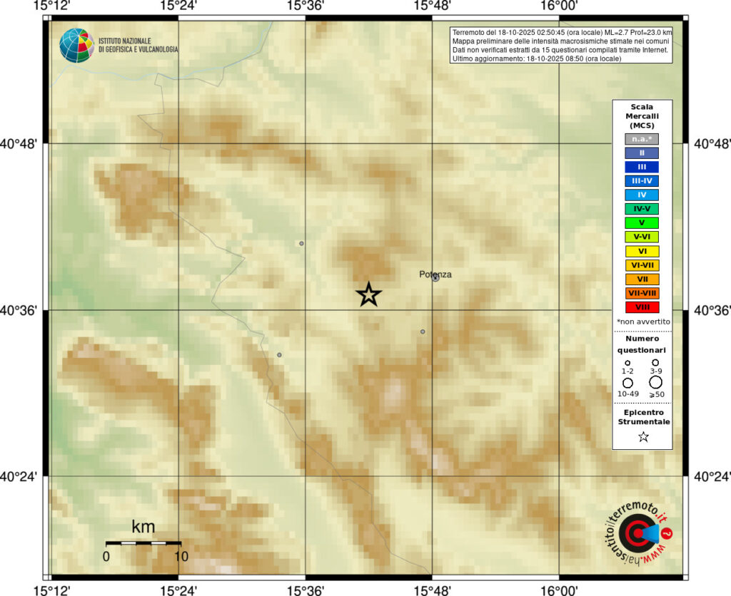 terremoto potenza basilicata