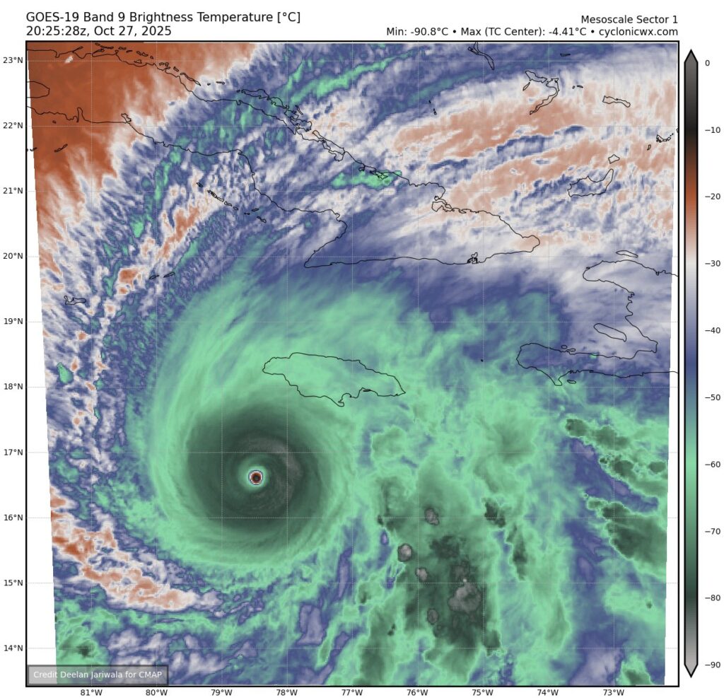 uragano melissa record occhio