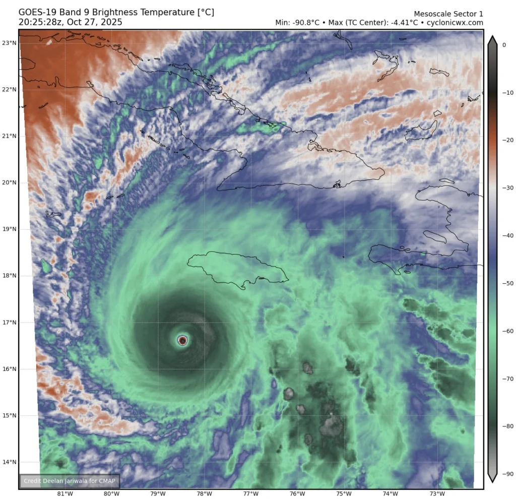 uragano melissa record occhio