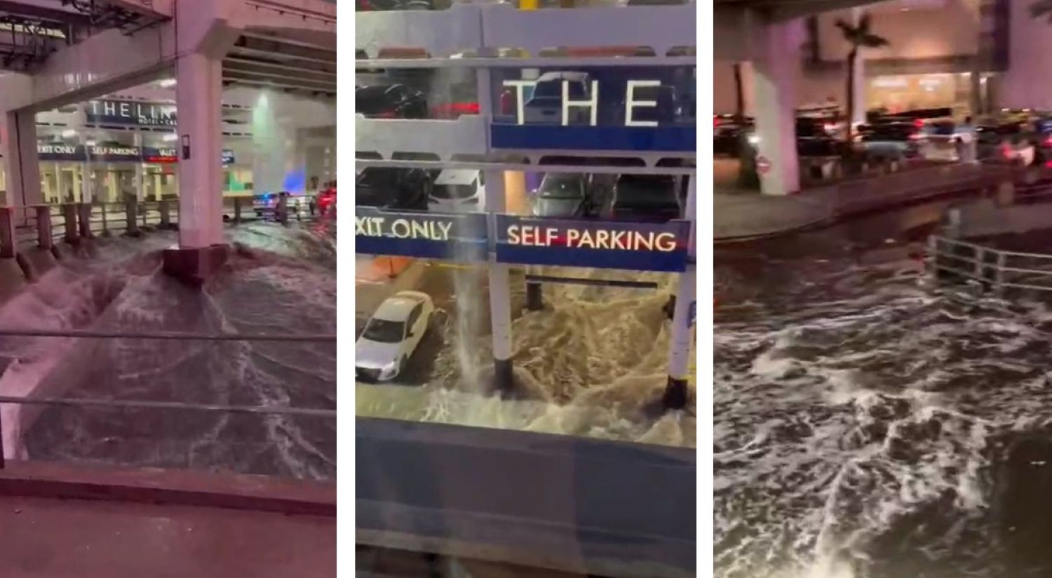 Maltempo, allagamenti a Las Vegas: il The LINQ travolto da una violenta ondata | VIDEO