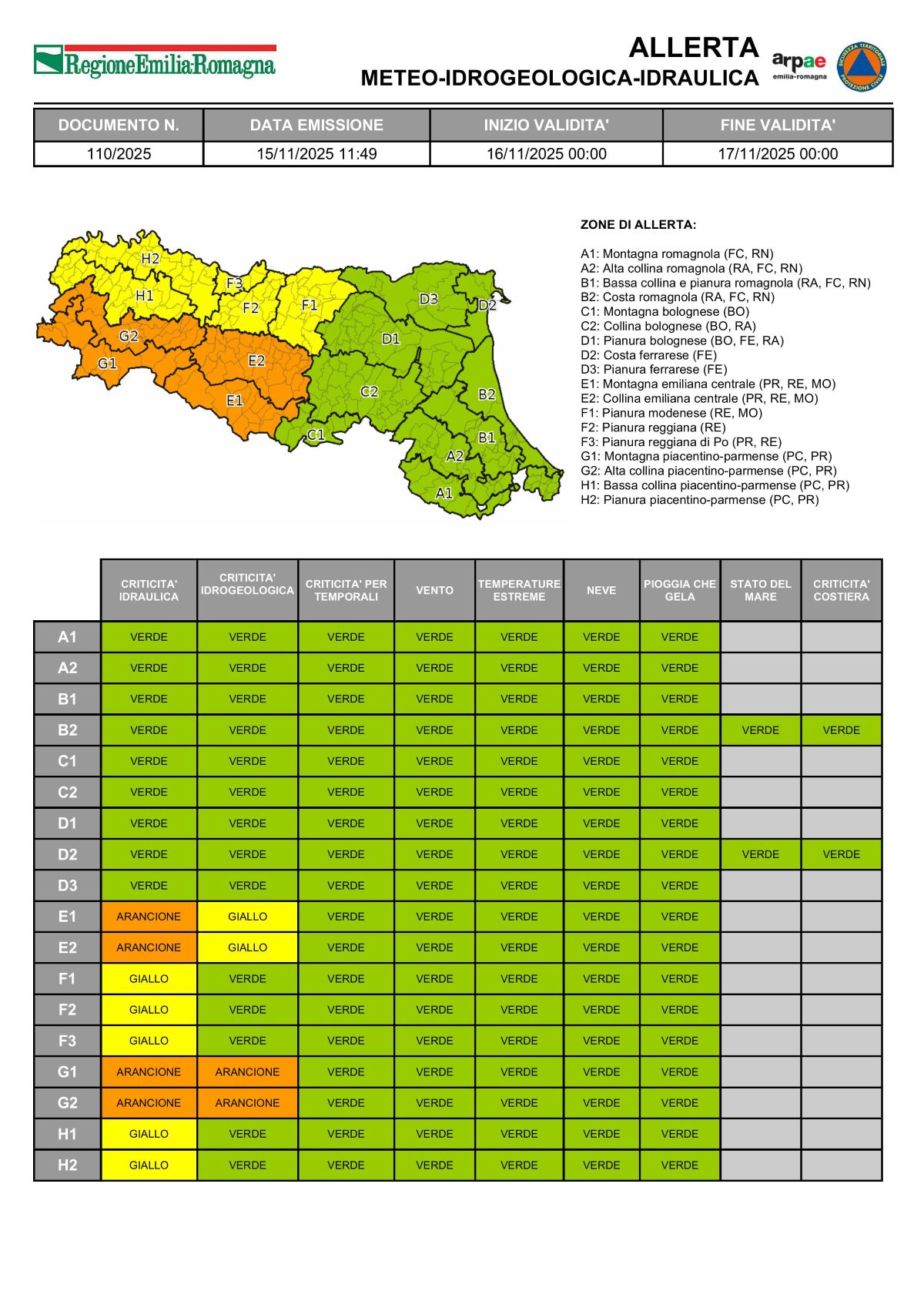 Allerta Emilia Romagna