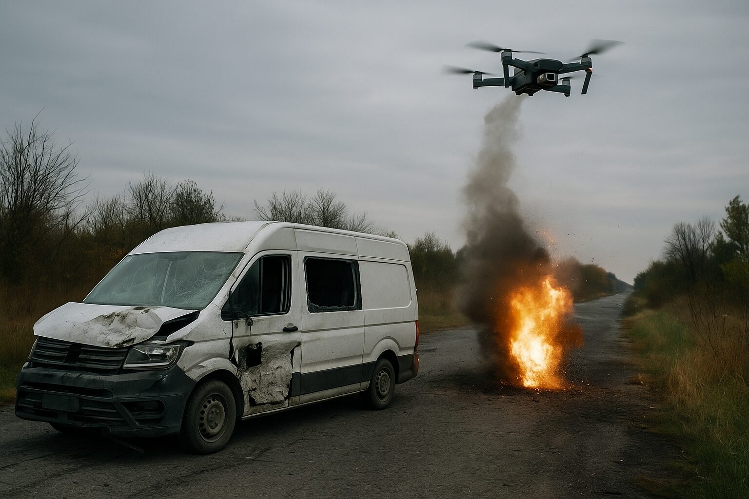 Drone russo contro un van di volontari: a bordo anche due giornalisti