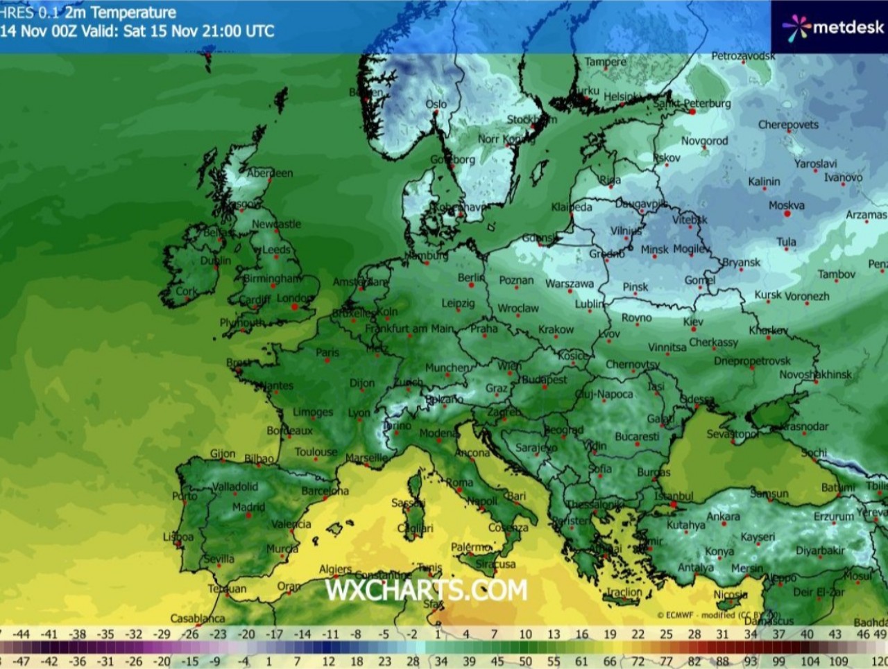 Freddo Russia europea