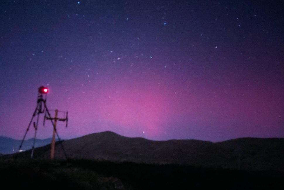 aurora boreale italia oggi foto