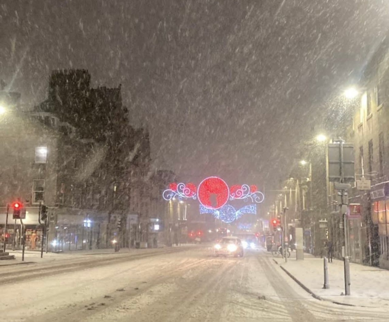 Neve Aberdeen Scozia 