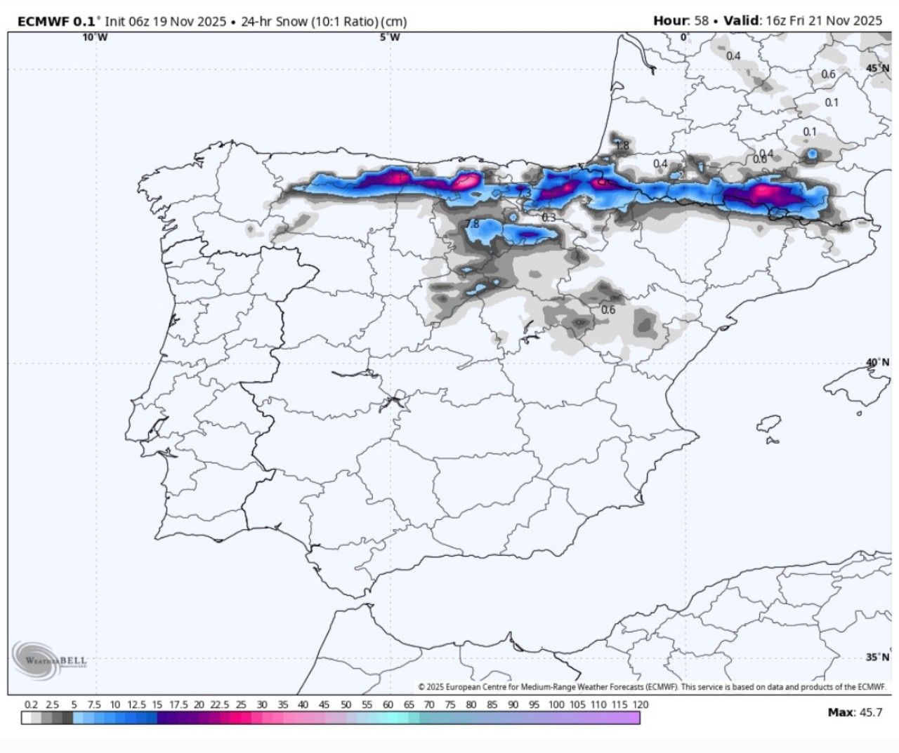 Neve Spagna weekend