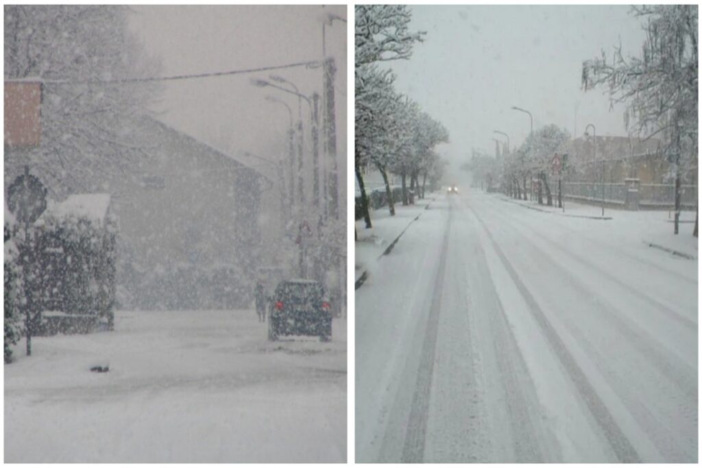 Neve falde larghe e farinosa