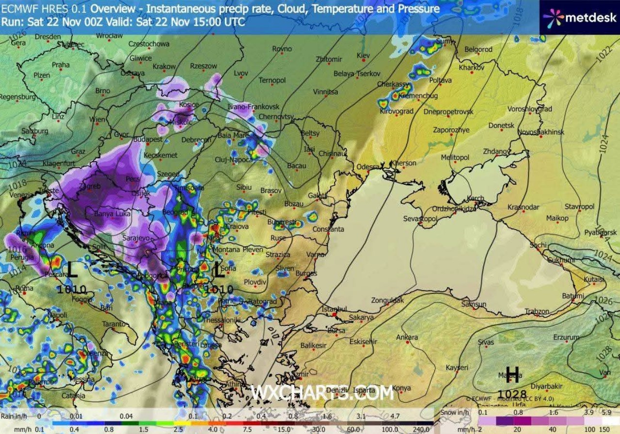 Neve prevista sui Balcani