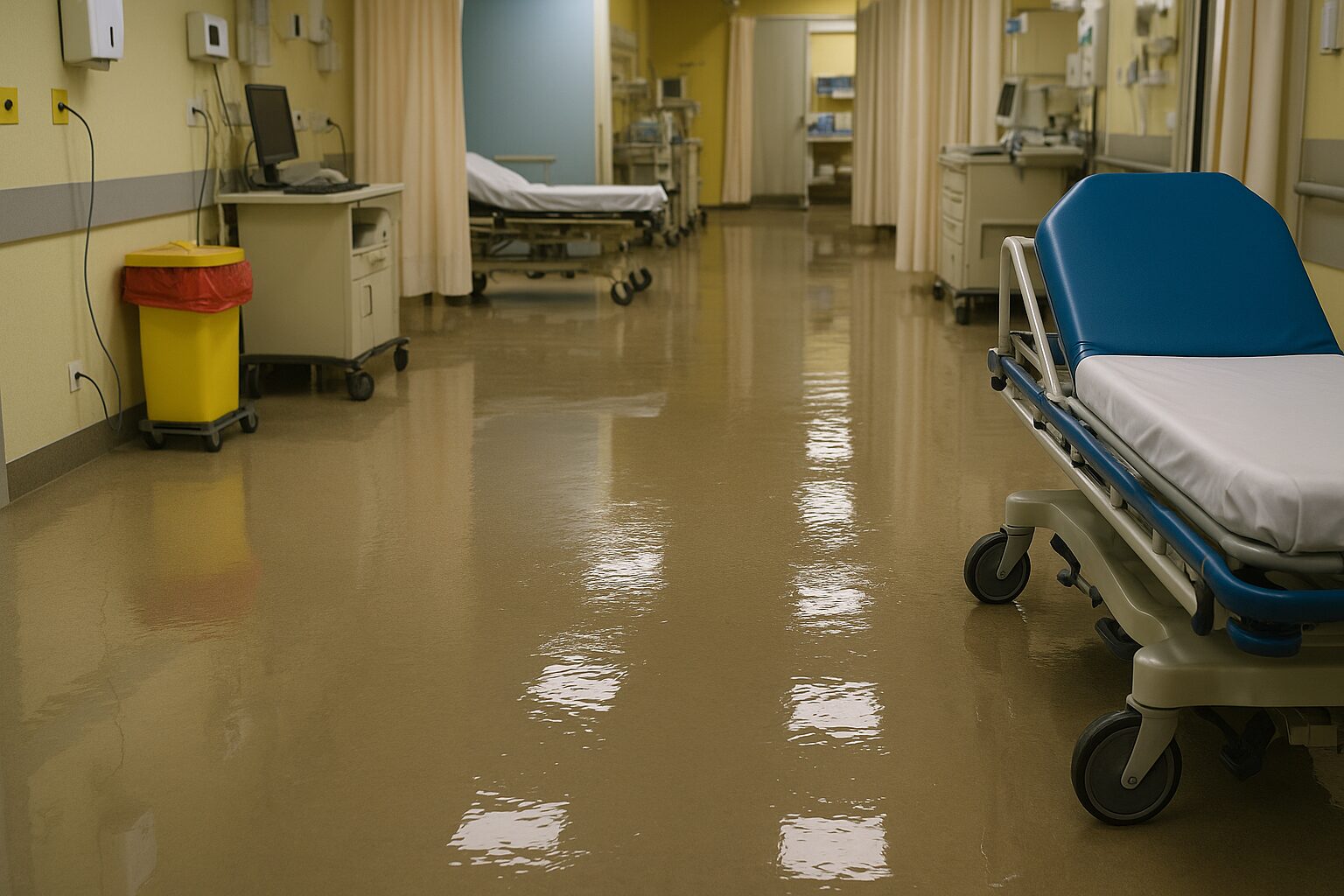 Maltempo, il pronto soccorso dell’ospedale Sant’Andrea della Spezia di nuovo allagato