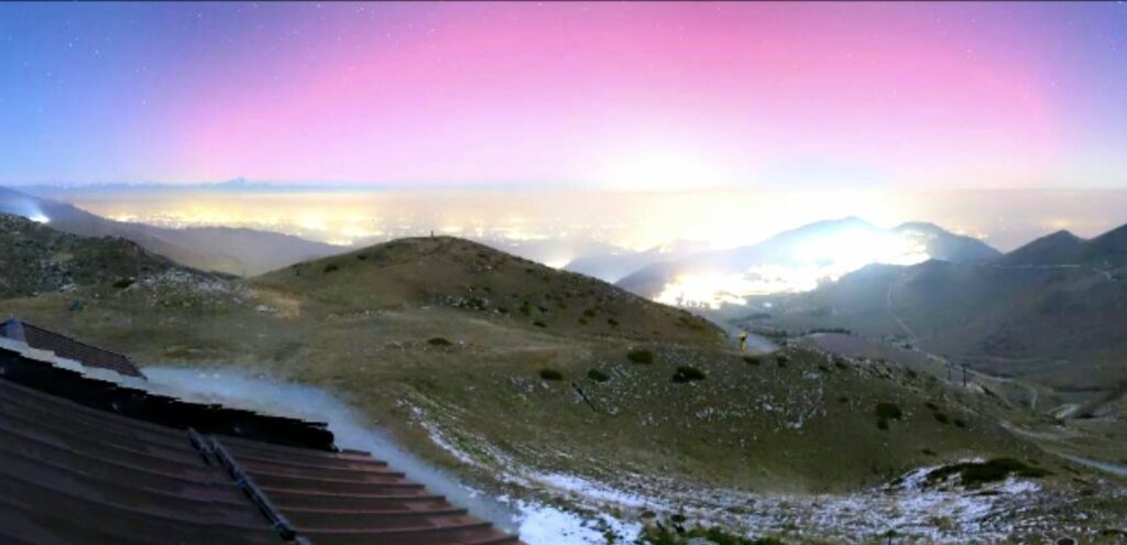 aurora boreale italia oggi foto
