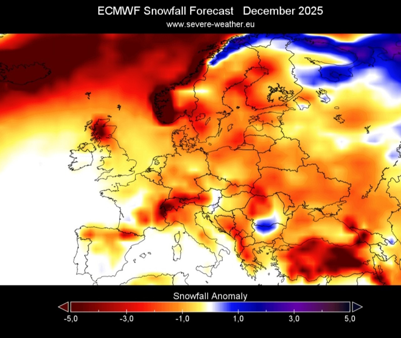 Previsioni neve Dicembre 2025