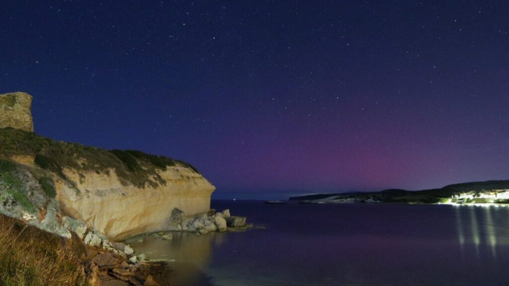 aurora boreale italia oggi foto