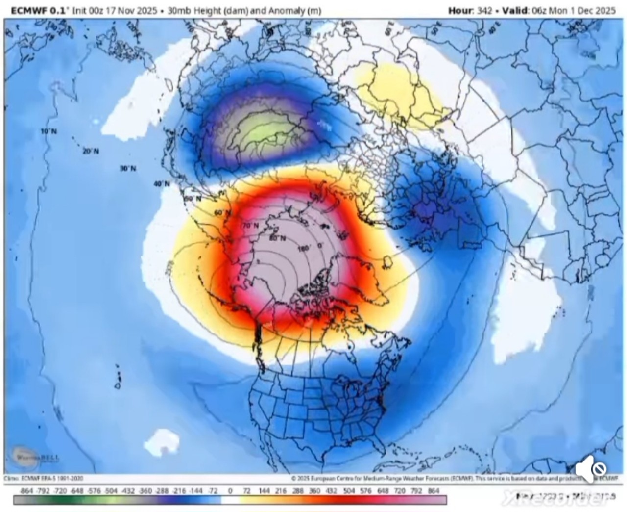 Split vortice polare stratosferico